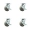 Service Caster 5 Inch Thermoplastic Rubber Swivel Caster Set with Roller Bearings and Brake SCC SCC-30CS520-TPRRF-TLB-4 - alternate 1